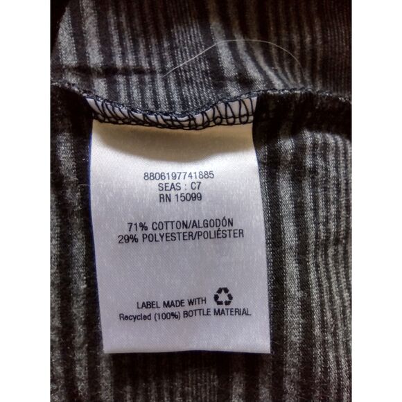 NWT Structure Slim Fit Mens Black Striped Polo Shirt SZ Large - Picture 5 of 5